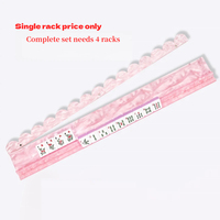 Mahjong Racks 20 pouces, design moderne écaille de tortue américaine, pousseurs magnétiques en acrylique, design festonné, pour 4 joueurs, écologique, familial