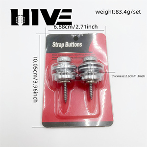 HIVE2pcs/set באיכות גבוהה תפעול קל למכירה חמה חלקי נעילת רצועת גיטרה משלוח מהיר נגד נפילה לחצני נעילת רצועת גיטרה - Product Image 3