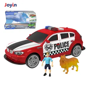Red polícia cruiser crianças brinquedo elétrico, pau de brinquedo, modelo de carro, veículo apressado & resgate, com sons da sirene, pisca-me, tente, função de elevação
