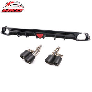 Fits For Civic EX/Touring/SI 22-26 Gloss Black Rear Bumper Lip W/ Quad Exhaust Tips Auto Parts Automotive Accessories - Product Image 1