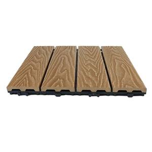 <span class=keywords><strong>Precio</strong></span> de fábrica, baldosas ecológicas para bricolaje, baldosas resistentes a la intemperie, fácil de instalar, baldosas de cubierta entrelazadas compuestas WPC - Product Image 2
