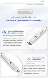 Dispositivo Facciale 4-in-1 Hydra Beauty con Pistola per Mesoterapia Senza Aghi per Ringiovanimento e Sbiancamento della Pelle - Product Image 5