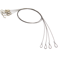 Câble métallique en acier galvanisé standard ASME/BISMA avec crochet en acier inoxydable