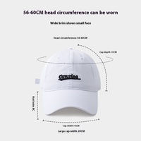 2025 gorra de pico de pato blanca para mujer, gorras de béisbol de ala curva de verano para hombre, parasol adelgazante para la cara, gorras comunes de tela para exteriores