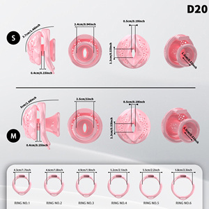 Cage de chasteté rose, cage à pénis en silicone souple avec verrou invisible, dispositif de chasteté masculin confortable, bondage du pénis, BDSM - Product Image 5