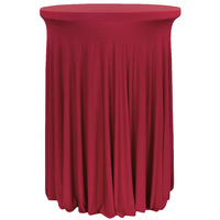 Stretch Spandex Noir Ondulé Cocktail Table Couverture Spandex Nappe Jupe Nouvelle Arrivée Tissé Carré Plante Moderne Lin Coton