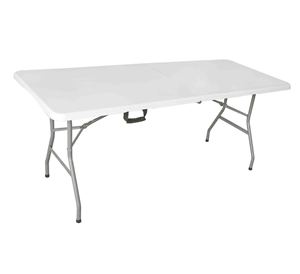 Hot Bán Trong Nhà Ngoài Trời Sự Kiện Đám Cưới Phổ Biến Hình Chữ Nhật Trắng HDPE Nhựa Gấp Dã Ngoại Bàn Ăn - Product Image 2