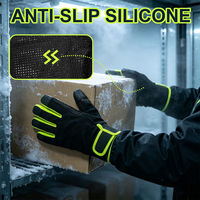 Guantes de Trabajo Térmicos de Microfibra Texturizada para Congelador, Antideslizantes, con Pantalla Táctil, para Operaciones de Refrigeración en Almacenes Frigoríficos