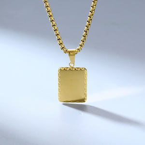 ヴィンテージパンクバイキング風　パーソナライズスクエアステンレススチールファッションジュエリーペンダントネックレス　メンズ卸売メーカー　<span class=keywords><strong>2026</strong></span> - Product Image 5