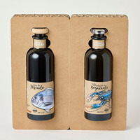 Boîtes d'emballage en papier ondulé alvéolé rigide et écologique, insert de protection en carton pour bouteille en verre