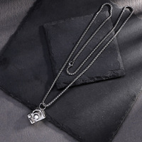 Collier de bijoux de mode de vente chaude Mini caméra cachée Collier de caméra cachée en acier inoxydable