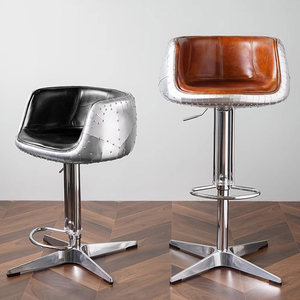 OEM ODM <span class=keywords><strong>Housse</strong></span> arrière industrielle en cuivre noir en cuir véritable pour <span class=keywords><strong>tabouret</strong></span> <span class=keywords><strong>de</strong></span> <span class=keywords><strong>bar</strong></span> pivotant, stable, réglable en hauteur, pour comptoir et <span class=keywords><strong>bar</strong></span> à domicile - Product Image 1