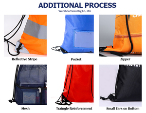 Custom Reusable Waterproof Large Capacity <b>Drawstring</b> <b>Backpack</b> for Sports Gym Use Unisex Polyester Cinch Bag - Product Image 3