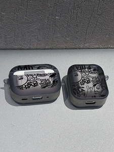<span class=keywords><strong>Coque</strong></span> antichoc translucide givrée en TPU motif Street Art <span class=keywords><strong>Basketball</strong></span> Doodle Cœur Rouge et Vigne, compatible avec les séries 4/3/Pro/2 - Product Image 4