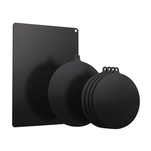 Ensemble de tapis de protection à induction en silicone noir 6 pièces - Product Image 1