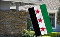 Drapeau syrien de grande taille en gros, drapeau syrien vert de 3x5 pieds pour l'extérieur