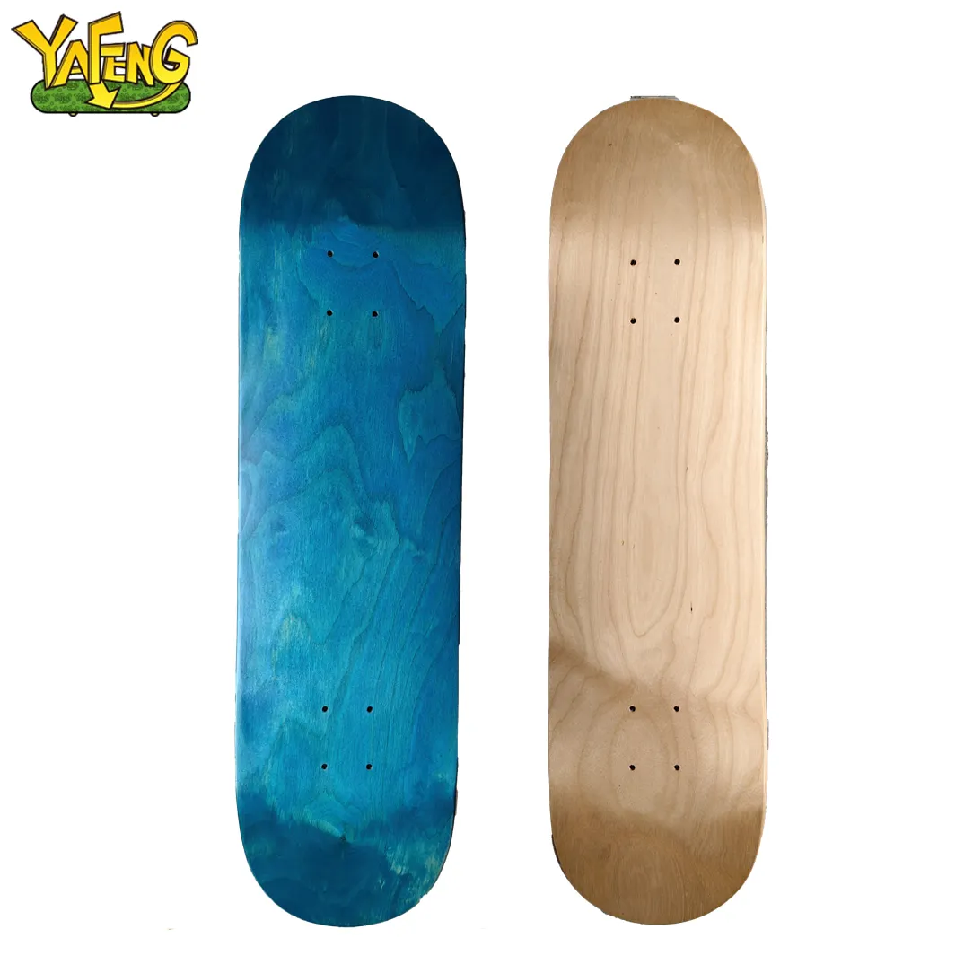 YAFENG skateboard 7 kayu lapis maple timur laut grosir roket ganda sepatu kustom kosong untuk pria wanita dewasa skateboard kosong dec