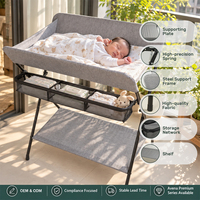 Table à langer pliable ergonomique et scientifique, sans formaldéhyde, avec structure en acier robuste en X