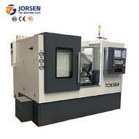 Mesin Bubut CNC TCK50A Tipe Slant Bed, Swing 500mm, Lubang Spindle 66mm, 3000 RPM, Turret 8 Stasiun, Pemesinan Poros
