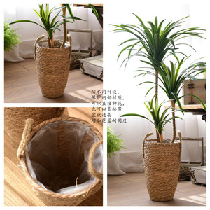 Gran oferta, jarrón grande para decoración, arreglo de flores para sala de estar, flor seca, cesta de flores de ratán Simple - Product Image 2