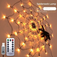 Guirlandes lumineuses LED transfrontalières en forme de toile d'araignée pour Halloween, étanches IP44, longueurs 120/180 cm - Lumières décoratives effrayantes pour le Festival des Fantômes