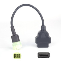 Cable de Conversión de Diagnóstico para Motocicleta OBD2 de 16 Pines a 6 Pines, Arnés de Cableado Adaptador de 16 Pines OBD Hembra a 6 Pines para Escáner de Fallas ECU