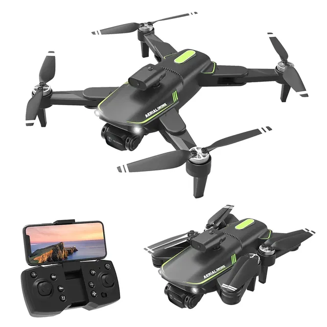Wholesale Toys 2.4G Remote Control Beginner-Friendly 6-Channel Foldable Brushless Motor Drone Kit 480p Dual Cameras Obstacle