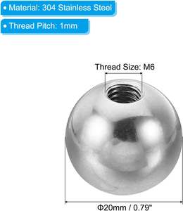 Bouchon à vis rond M6x24mm en acier inoxydable 304 pour trou aveugle, idéal pour l'éclairage et la machinerie - Product Image 6