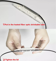 Funda protectora para empalme de cable de bajada FTTH, adaptador SC, caja de protección de fibra óptica de 1 núcleo, protector de cable de bajada