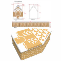 Usine en gros fer blanc emballage alimentaire maison forme métal peut gâteau de noël bonbons biscuit boîte en fer blanc
