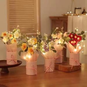 Romantic String <b>Lights</b> Flower Bouquet Decor Battery Powered Multicolor Warm <b>Light</b> <b>Wedding</b> Party Decoration - Product Image 1