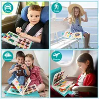 Livre en feutre Montessori pour tout-petits, apprentissage des compétences de base, jouet sensoriel pour enfants, planche d'activités pour enfants