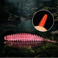 Appâts souples en PVC de 25 mm, 100 pièces, 21 couleurs, micro-vers à queue aiguille pour la pêche en eau douce et salée, pour achigan, truite, brochet