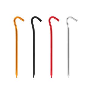 Estacas para tiendas de campaña, para exteriores, ligeras, de alta resistencia, de aleación de aluminio, gancho para toldo, 18*3CM, estructura de cartucho, 15G, 1 año de garantía - Product Image 1