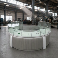 Meubles de magasin de bijoux personnalisés avec éclairage LED, vitrine en verre, design tendance, comptoir d'exposition de bijoux pour boutique de bijouterie