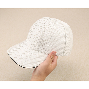 ZENOS Luxury Custom Python Skin Baseball Cap <b>Waterproof</b> Sports Golf Travel <b>Hat</b> with Silver Copper Buckle - Product Image 6