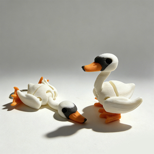 <span class=keywords><strong>Animales</strong></span> Impresos en <span class=keywords><strong>3D</strong></span>, Mini Cisnes, Juguetes Impresos en <span class=keywords><strong>3D</strong></span>, Lindas Figuras Articuladas y Flexibles, Juguetes Antiestrés para Fiestas de Pascua - Product Image 1
