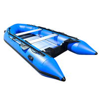 Bateau pneumatique robuste de 4,3 m (14 pi) avec largeur de 198 cm, tube de 50 cm de diamètre, bateau de sauvetage commercial pour 8 personnes AL430 HD