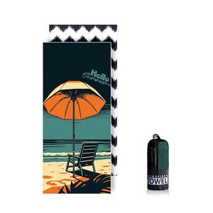 Serviette de plage sans sable de haute qualité, légère, recyclée, pour le camping, personnalisable, en microfibre - Product Image 1