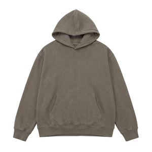 Sudadera con Capucha para Hombre, Color Sólido, Felpa de Algodón, Casual, con Bolsillo, Manga Larga, Corte Holgado, para Otoño 2027 - Product Image 1