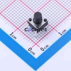 TC-1101DR-7.0H-250 Tactile Switch Through hole-4P,6x6mm Switch Single Pole Single Throw Round Button 2.5N Through Hole - Product Image 1