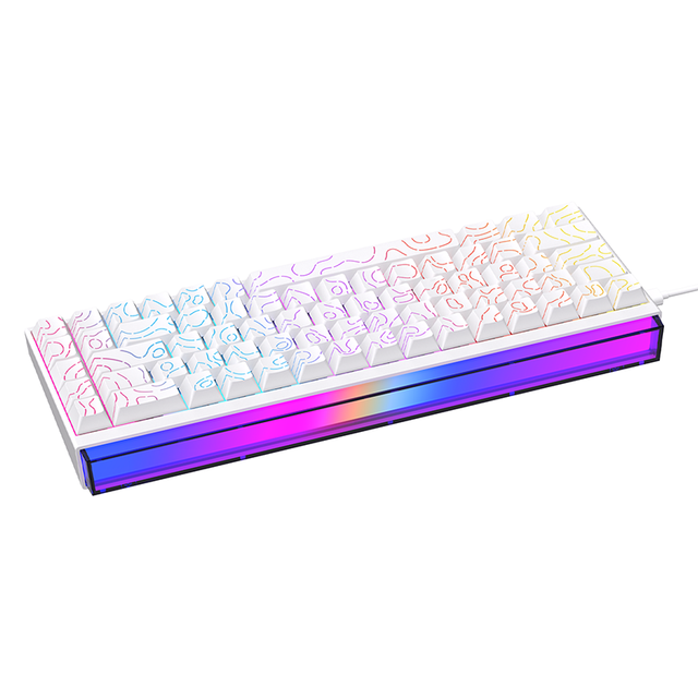 Ajazz NK68 Wired Mechanical Gaming Keyboard RGB Backlit Ergonomic Keycaps English Layout for PC Laptop Gamers