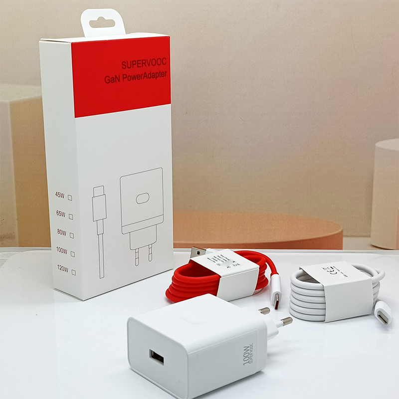 สีขาว 100W EU+สายแดง/ขาว+กล่อง