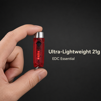 Lampe torche porte-clés professionnelle OEM ODM, mini lampe LED personnalisée avec logo, vente en gros d'usine, lumière EDC transparente avec Type-C