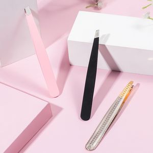 Venta al por mayor maquillaje logotipo personalizado inoxidable duradero ajuste cejas multifunción pinzas para cejas alicates - Product Image 6