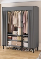 Armoire de rangement multi-niveaux en tissu pour hôtel avec structure métallique