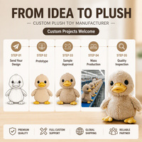 Animaux en peluche personnalisés, super doux, en forme de canard, 10 cm, fabricants de poupées professionnels ODM