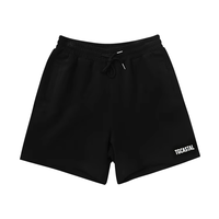Short de Sport en Coton Noir Homme Personnalisable pour le Fitness, la Course et l'Entraînement avec Logo de Salle de Sport