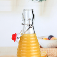 Usine 500ml 1000ml Verre Flip Top Bouteilles Cap pour Boisson Bouteille D'eau Boucle Couvercle Swing Top