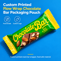 Sachet d'emballage personnalisé pour barres chocolatées, scellable à chaud, pour bonbons, snacks, barres protéinées et énergétiques